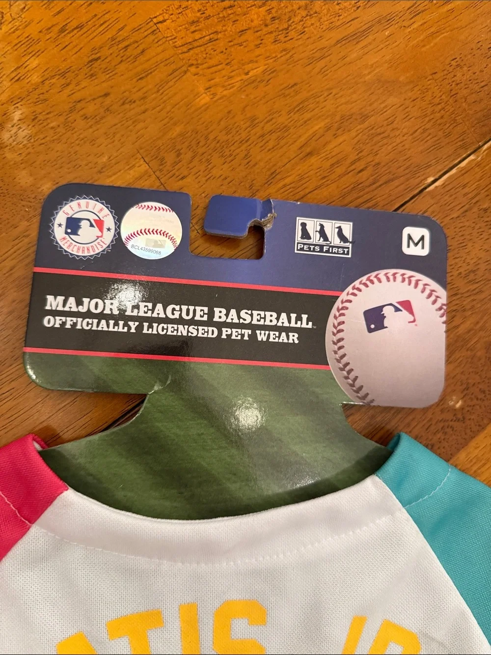 MLB Tatis Jr. #23 White Pink Yellow Teal Dog Jersey Medium